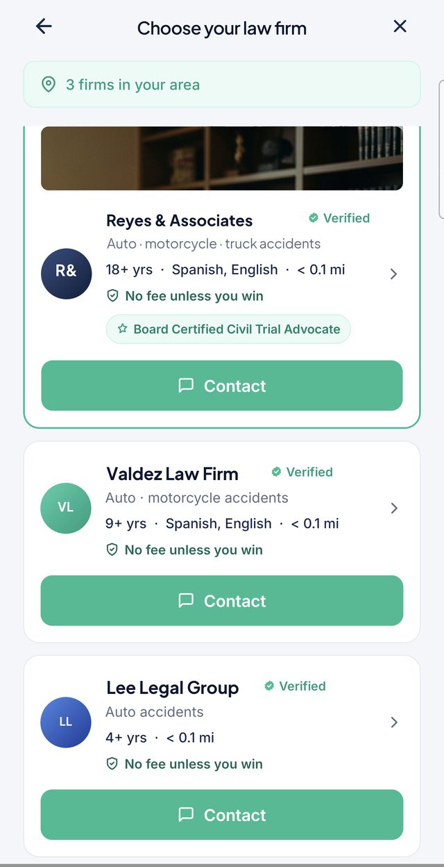 Choose your law firm: verified firms near you